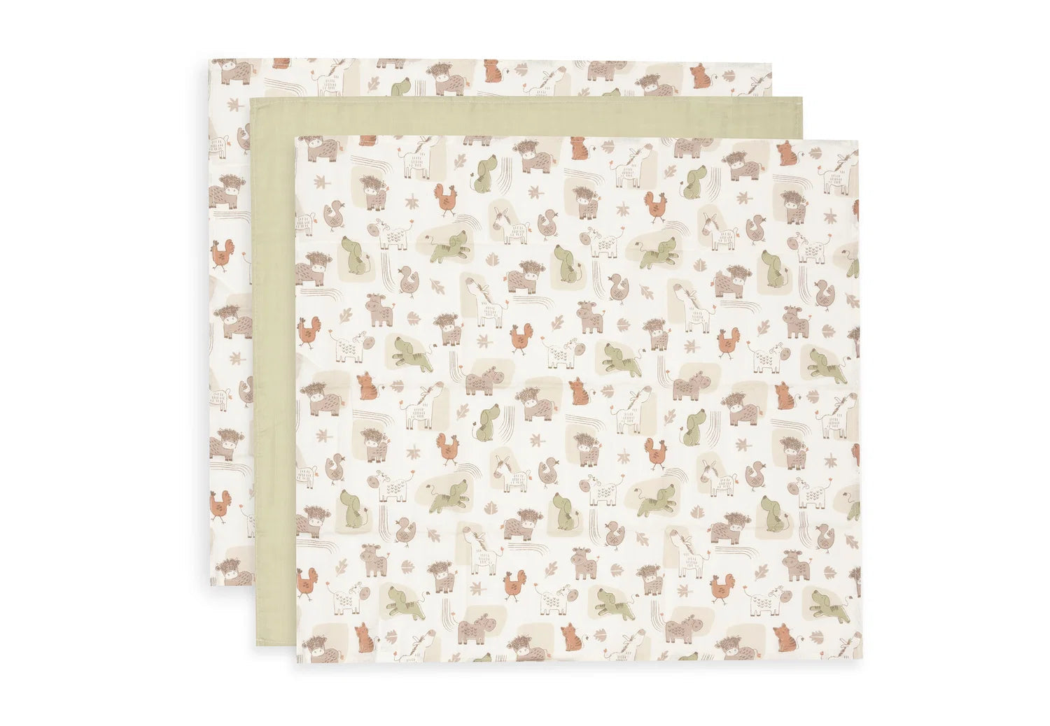 Jollein-Spucktuch Hydrophill 70x70cm Barn Buddies (3pack)
