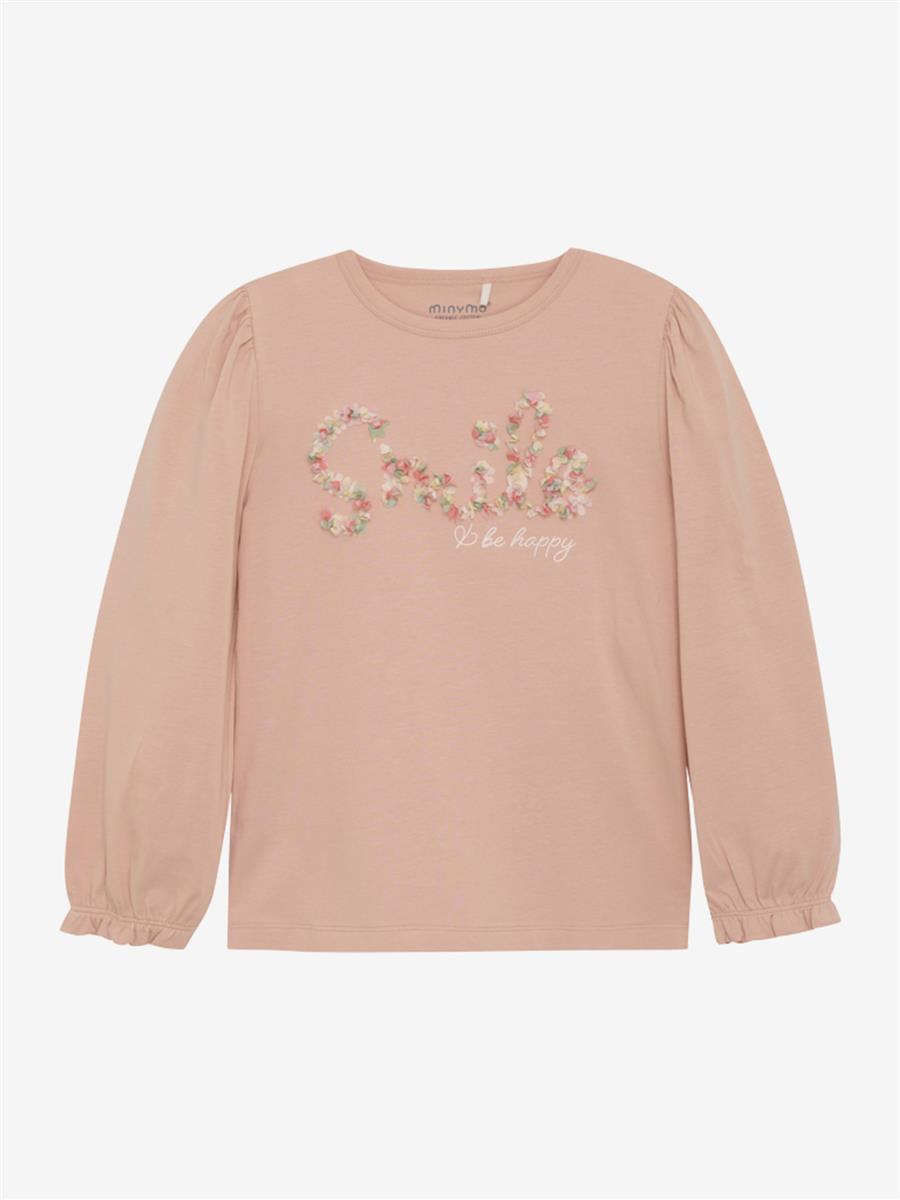 Minymo-T-shirt LS-Peach Beige