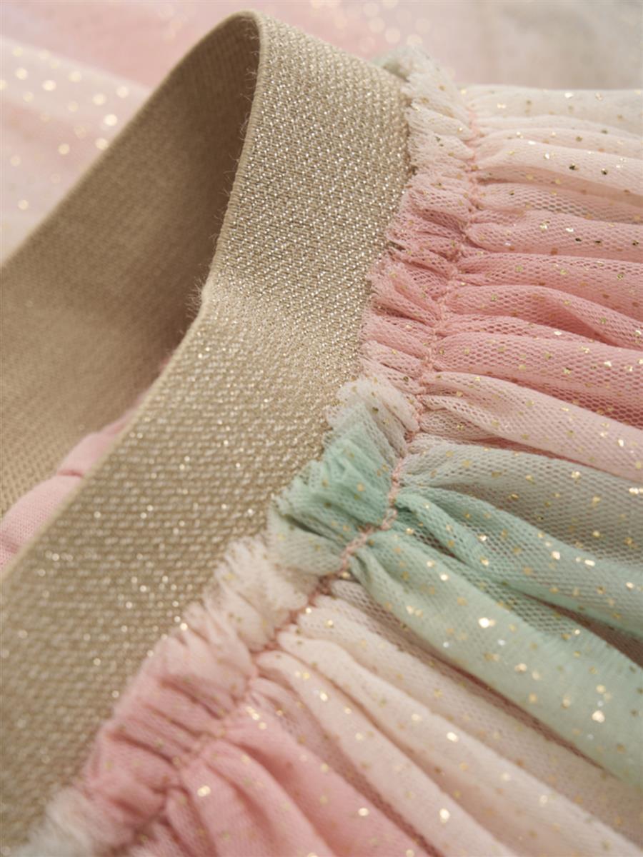 Minymo-Skirt w. Glitter-Peach Beige