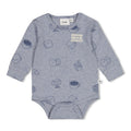 Feetje-Body AOP - Breakfast Buddy-Blau Melange
