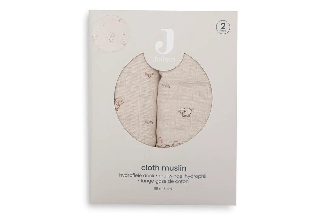 Jollein-Mullwindeln Hydrophil 115x115cm Woolly (2pack)