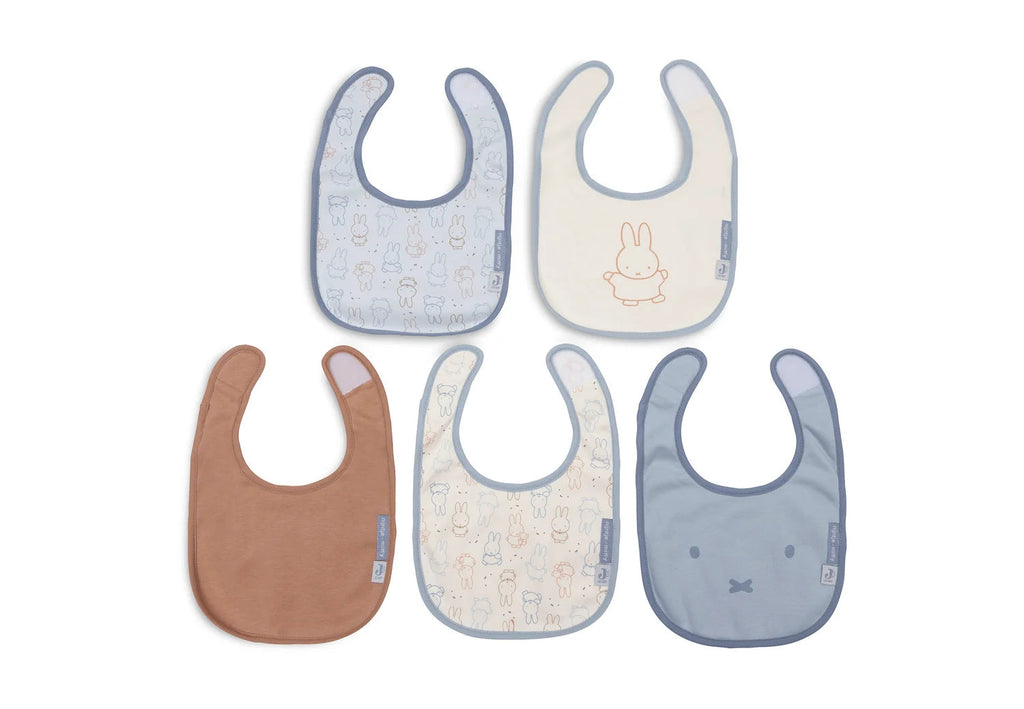 Jollein-Lätzchen Jersey Wasserdicht Miffy Moments Cloudy Blue (5p)