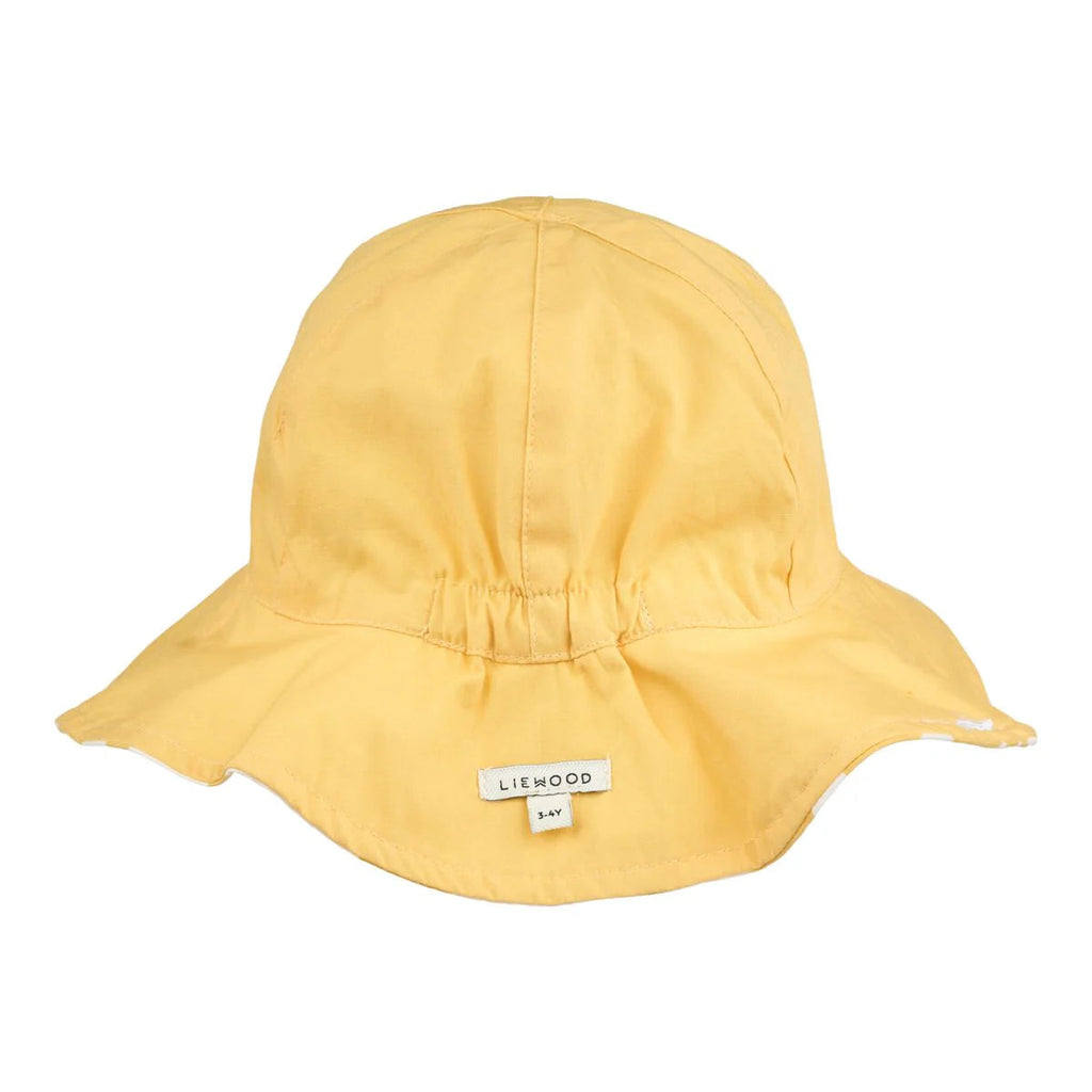 Liewood-Amelia Reversible Sun Hat-Flower / Lemon yellow