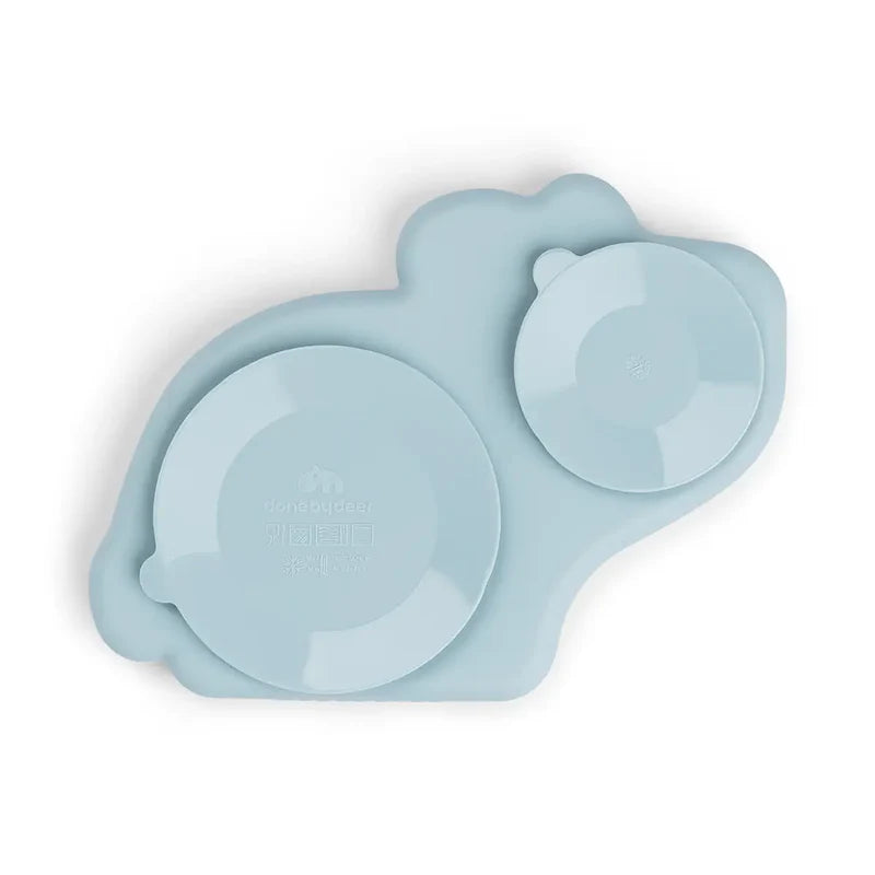 Silikon Stick&Stay Teller - Dotti - Blau