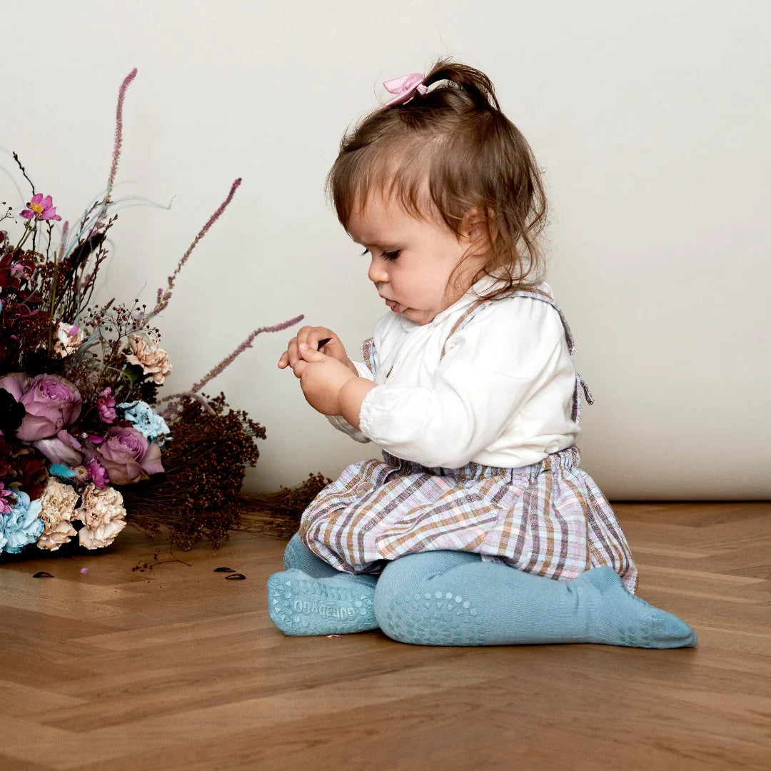 GoBABYGo-Crawling tights-Dusty Blue