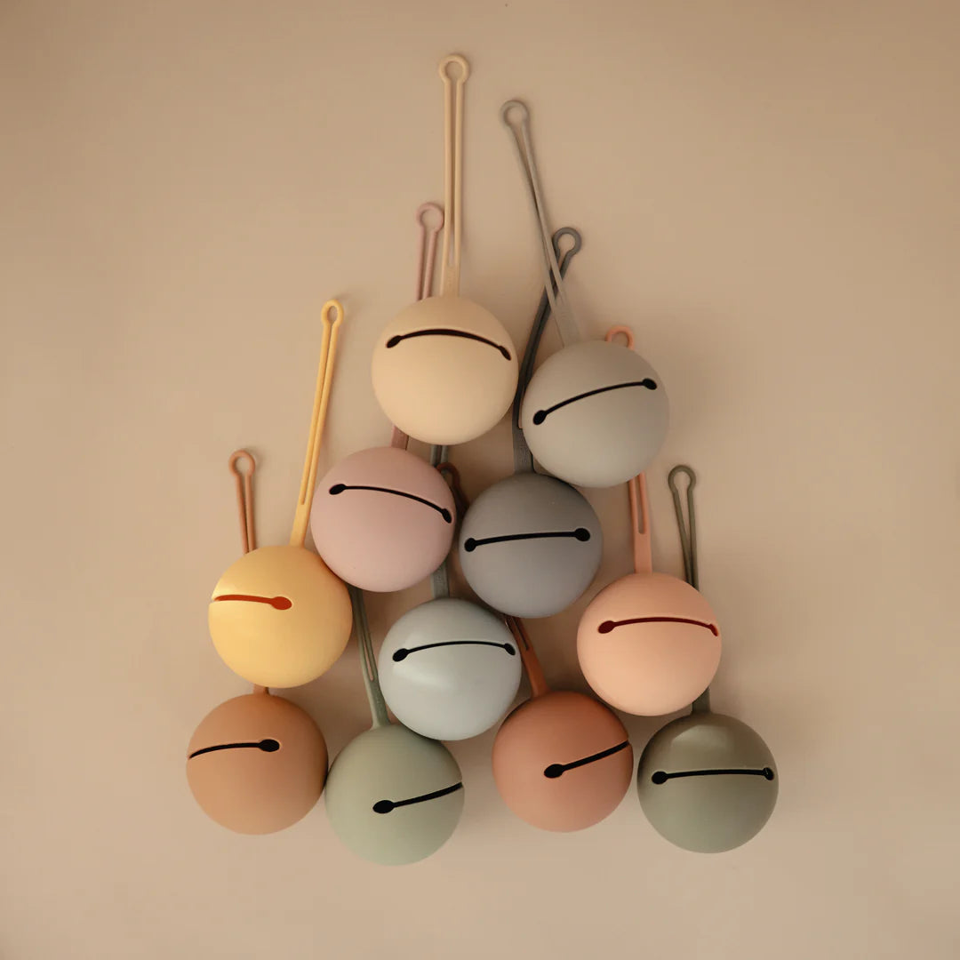 Mushie Pacifier Case Stone