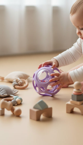 RATTLING SENSORY BALL PURPLE