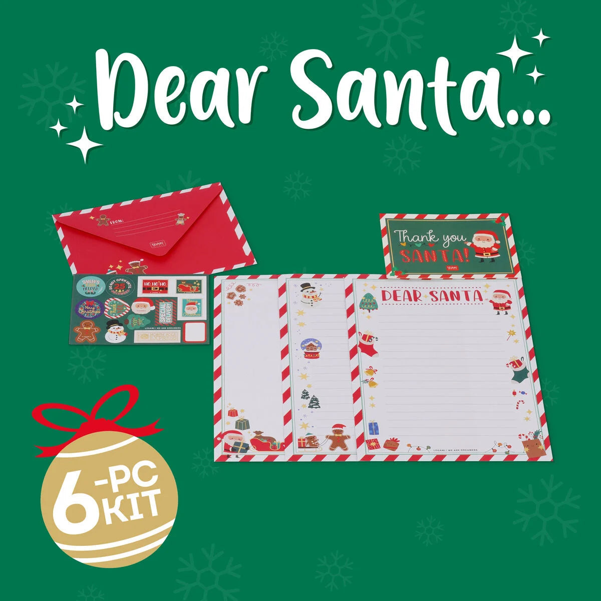 Set für Brief an den Weihnachtsmann