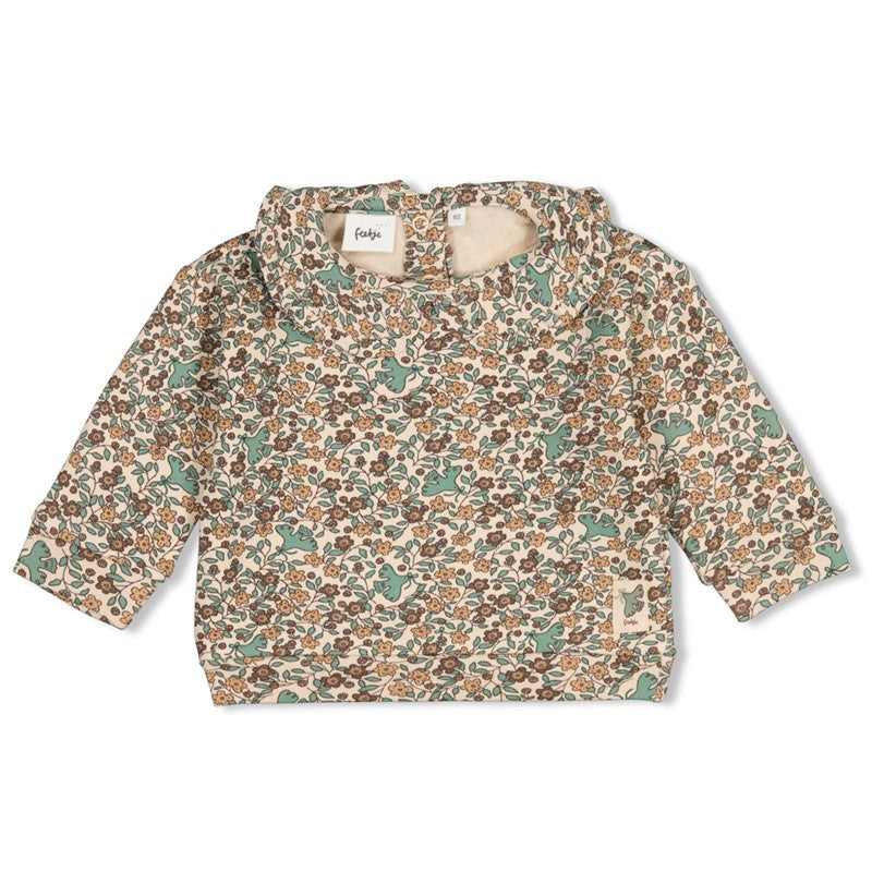 Feetje-Sweater AOP relaxed fit - Lucky Bloombird-Natur