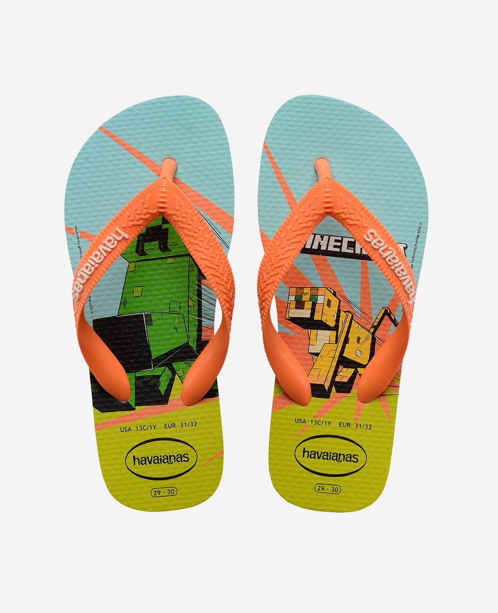 Havaianas Kids Minecraft Branco Coral