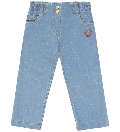 Hust & Claire-HCTheresa  Dotty denim-Blue Denim