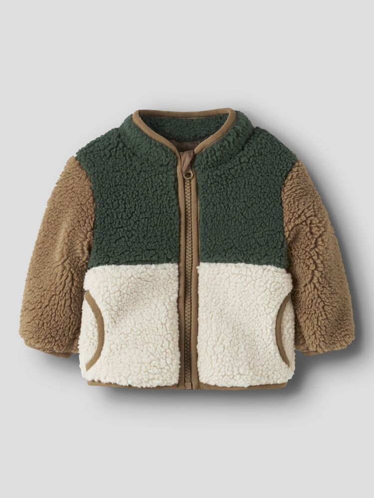 Name it - TEDDY FLEECE JACKE - Jungle Green