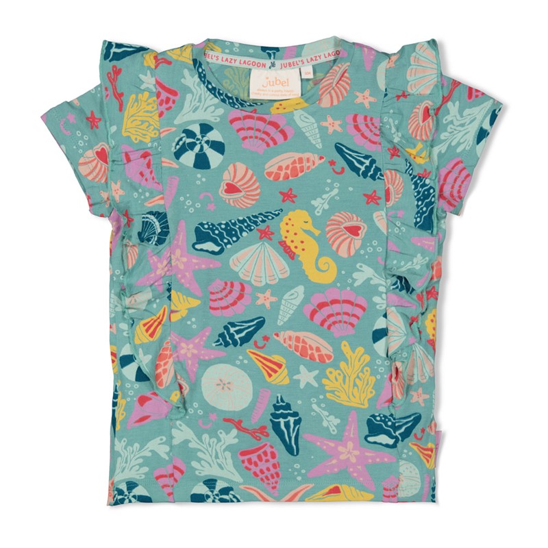 Jubel-T-Shirt AOP - Lazy Lagoon-Jade Grün