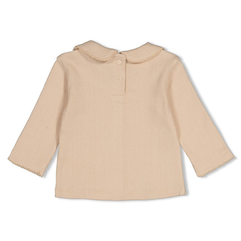 Feetje-Gerippte Longsleeve pointelle - Lucky Bloombird-Natur