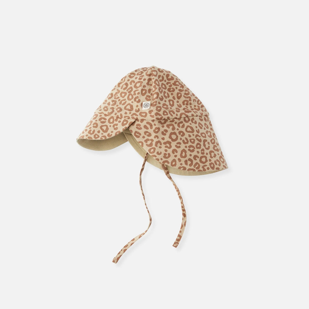 Cloby-Sun Hat (reversible)-Leopard Brown/Sandy Beach