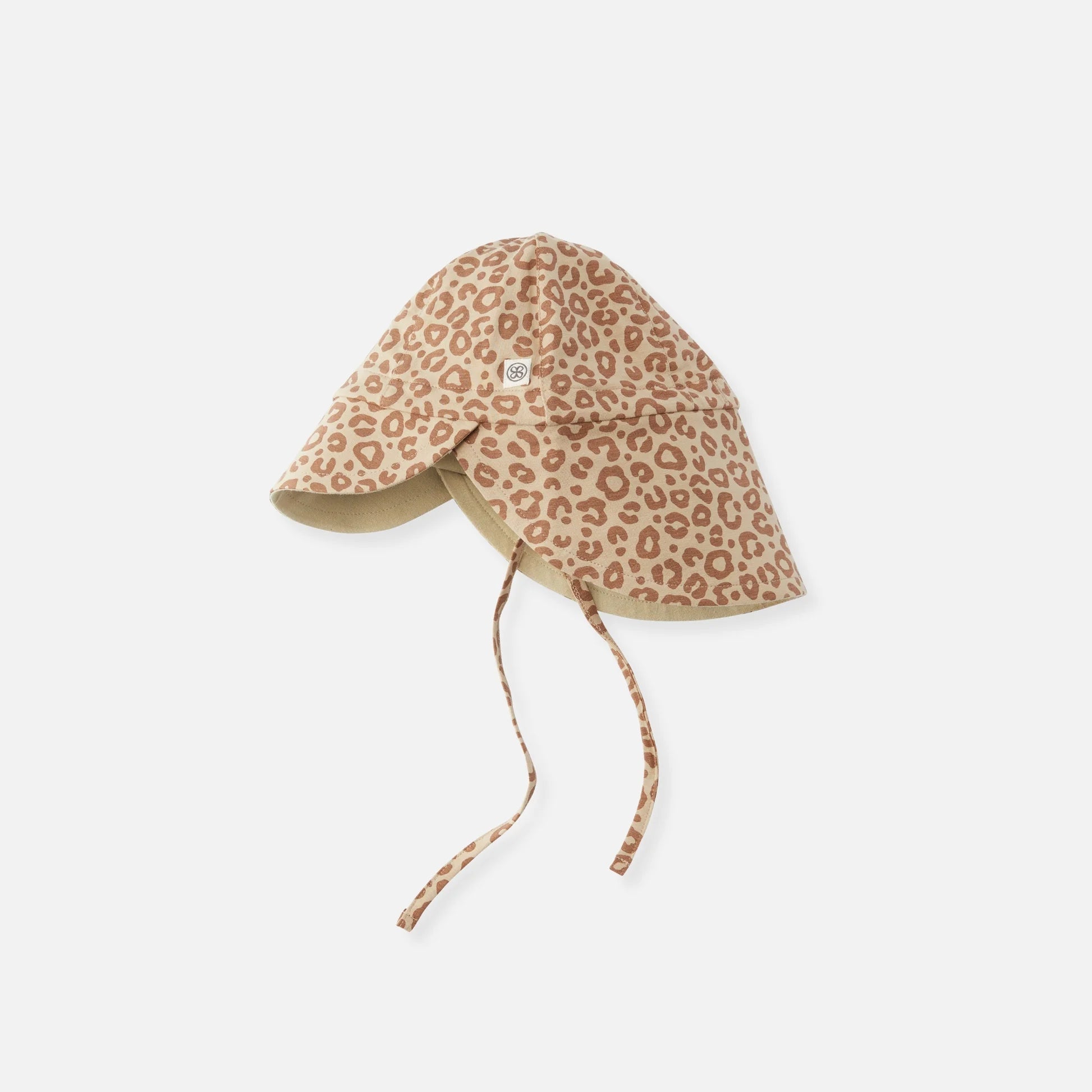 Cloby-Sun Hat (reversible)-Leopard Brown/Sandy Beach