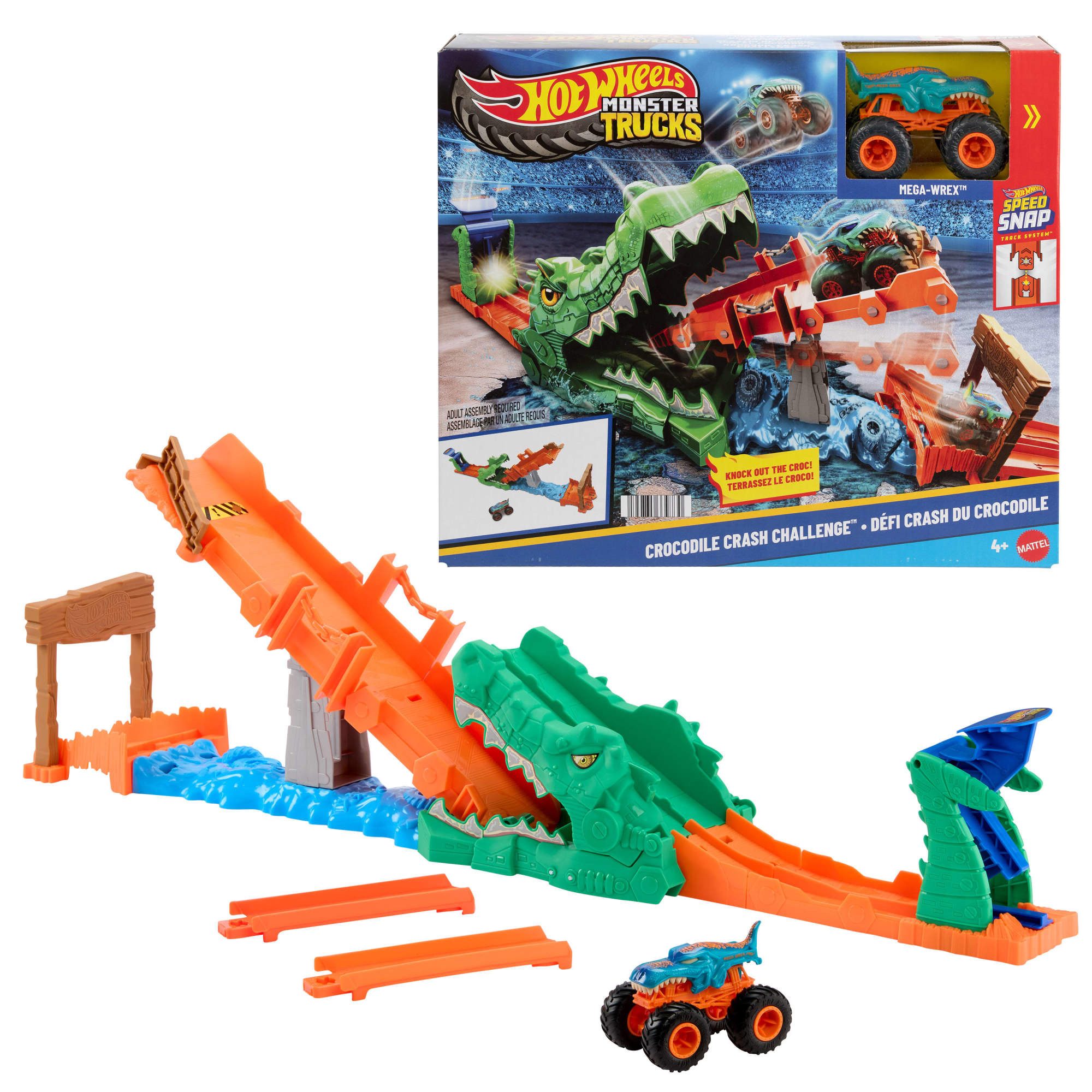 Hot Wheels Monster Trucks Krokodil Crash Challenge