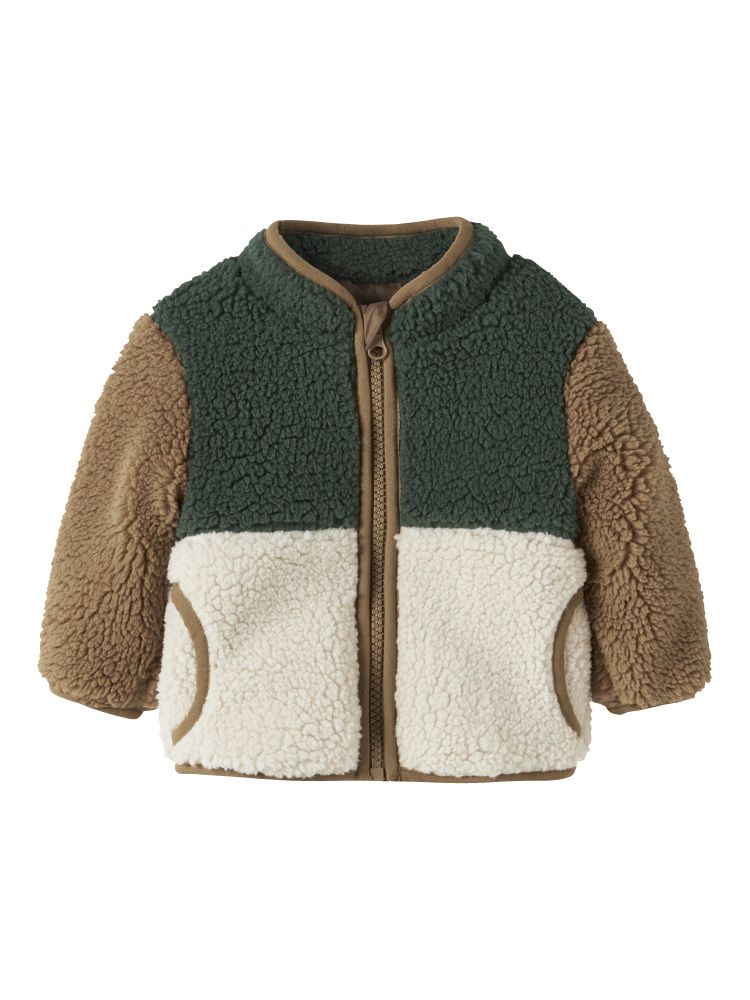 Name it - TEDDY FLEECE JACKE - Jungle Green