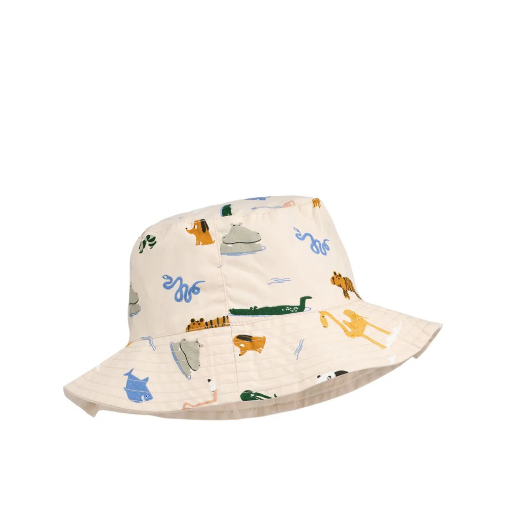 Liewood-Damon Reversible Bucket Hat -Around the world / Sandy