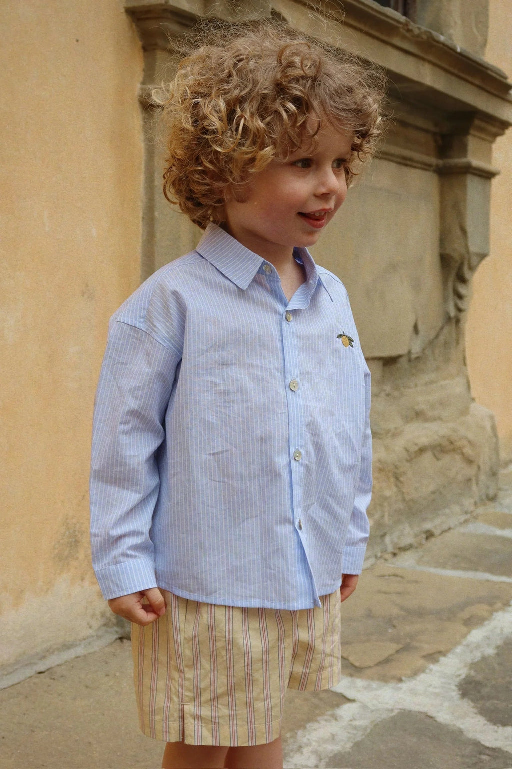 Konges Sloejd-WES SHIRT GOTS-BLUE STRIPE