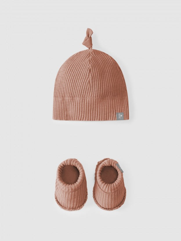 SNUG - 2W011 KIT CAP + BOOTIES - Terracotta