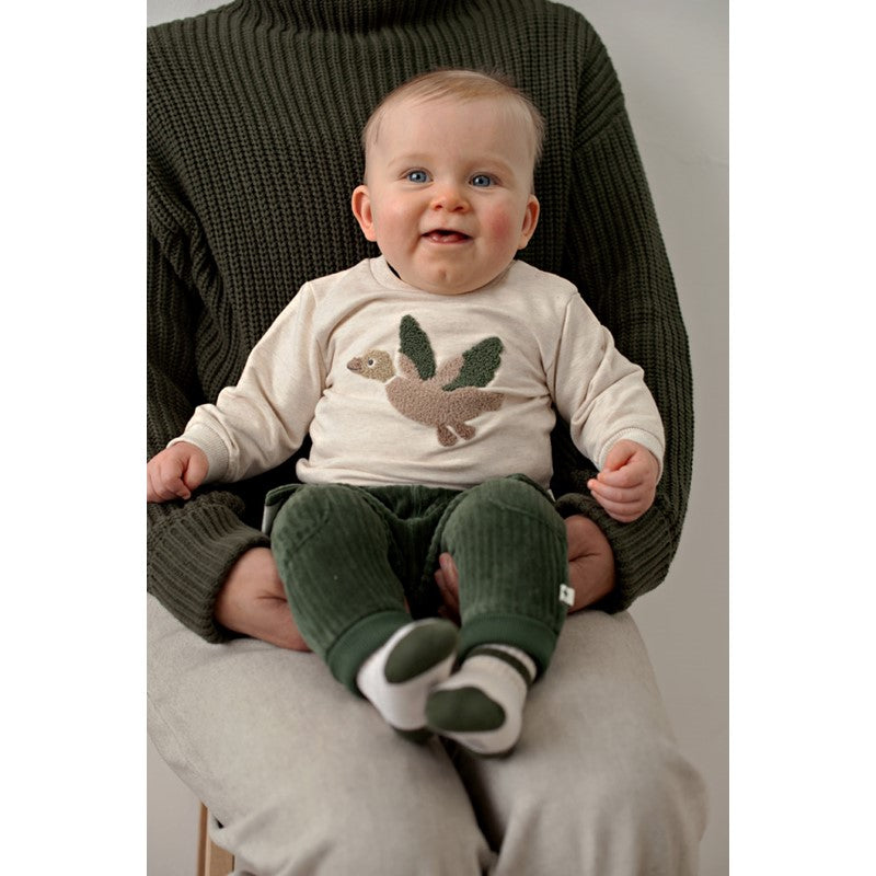 Feetje-Sweater - Wiggle and Waddle-Natur Melange