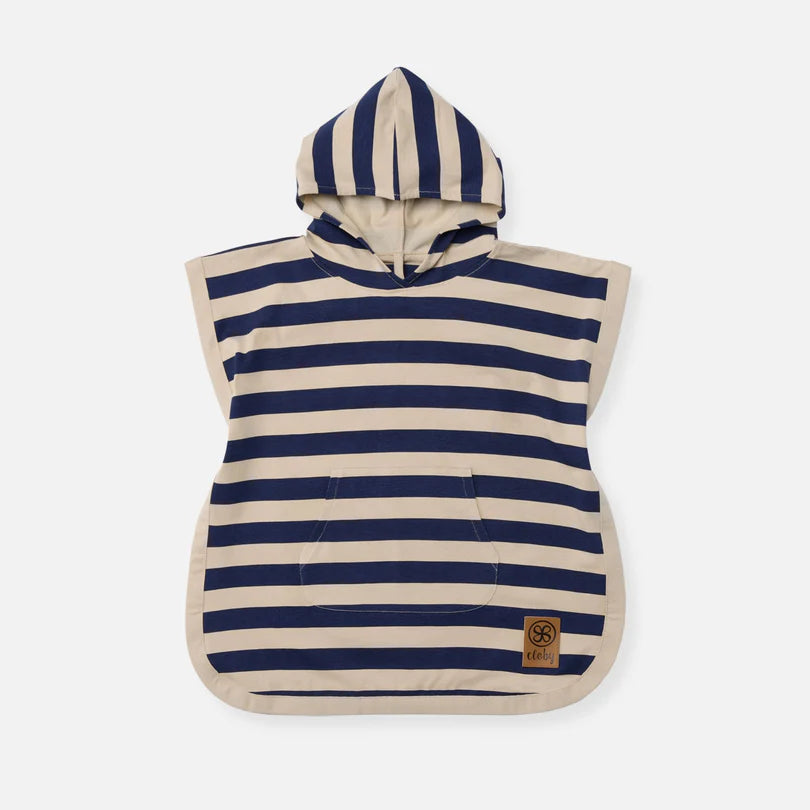 Cloby-UV Poncho UPF 50+-Navy Stripe