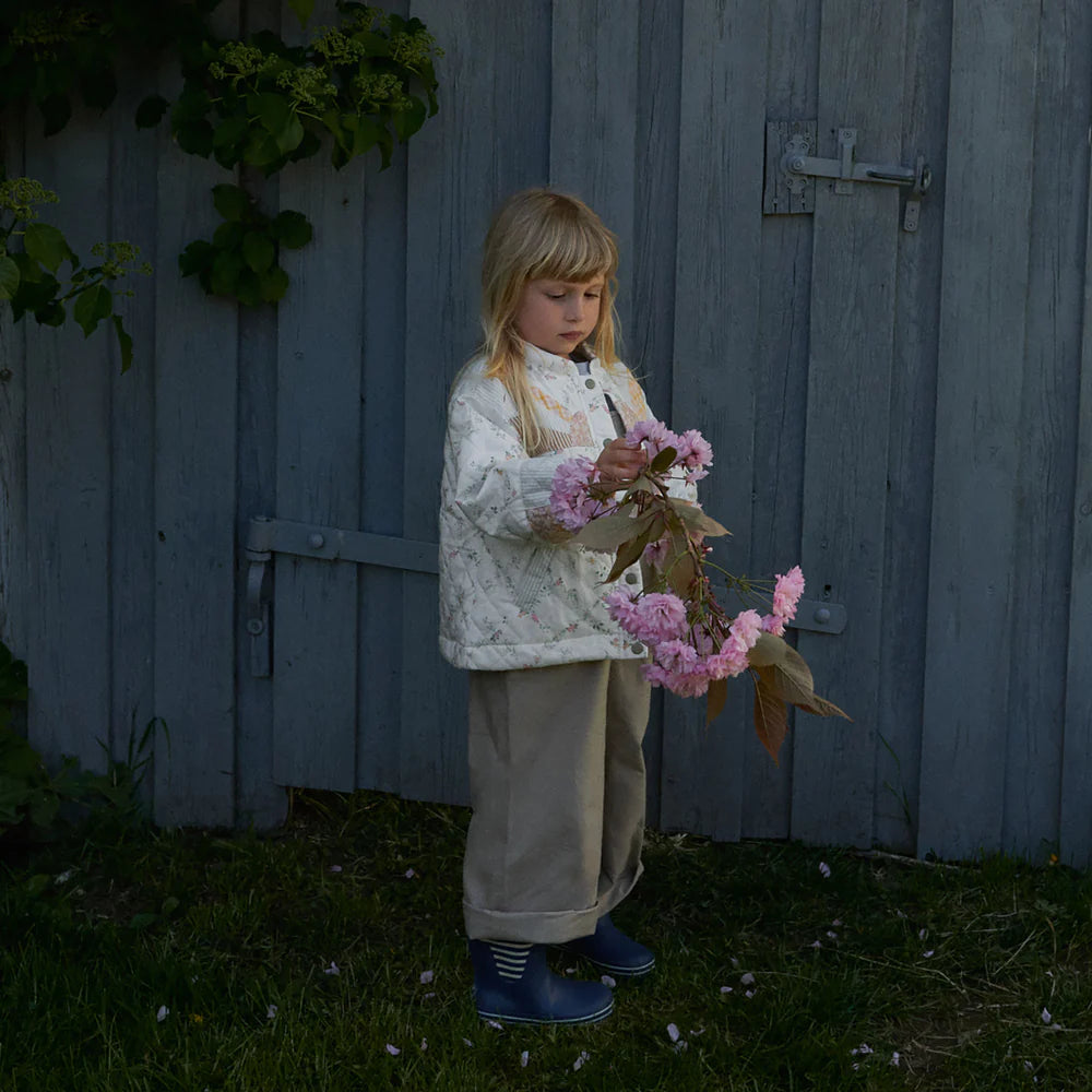 Wheat-Quilt Jacket Inga-9426 ivory checked flowers