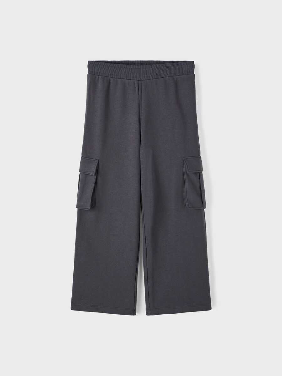 name it-NKFOCALIA SWEAT WIDE PANT BRU-India Ink