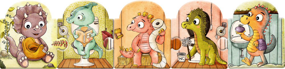 Mein Mitmach-Puzzle-Buch: 5 Dinos gehen allein aufs Klo