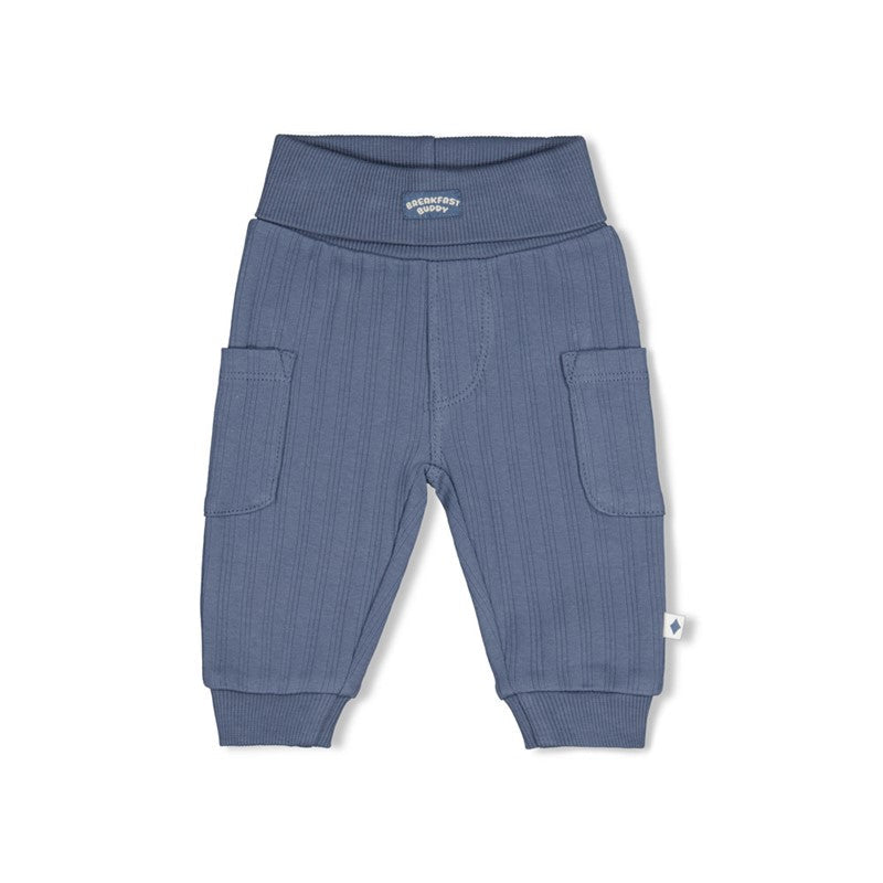 Feetje-Gerippte Hose - Breakfast Buddy-Blau