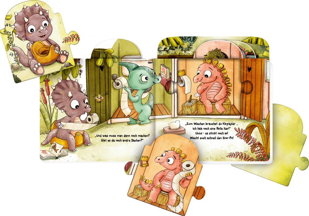 Mein Mitmach-Puzzle-Buch: 5 Dinos gehen allein aufs Klo
