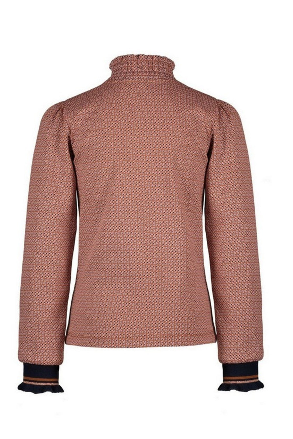 NONO - Kean turtle neck tshirt l/sl with ribbed ruffle sleeve end - Puppy