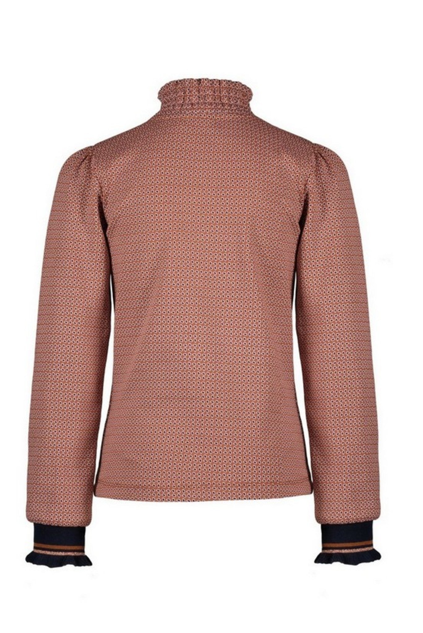 NONO - Kean turtle neck tshirt l/sl with ribbed ruffle sleeve end - Puppy
