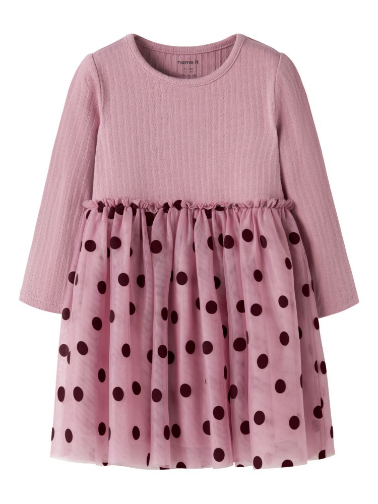 Name it - NMFNAGINA LS TULLE DRESS - Lilas
