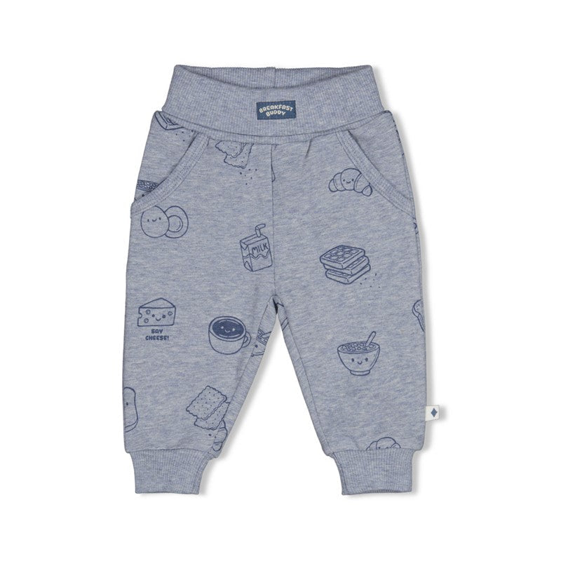 Feetje-Hose AOP - Breakfast Buddy-Blau Melange