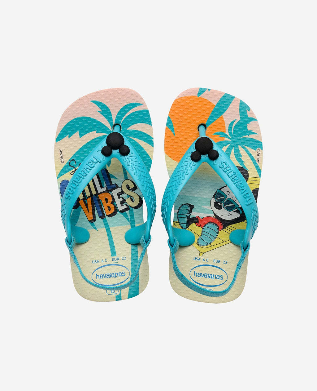 Havaianas Baby Disney Classics II  BEGE PALHA AZUL