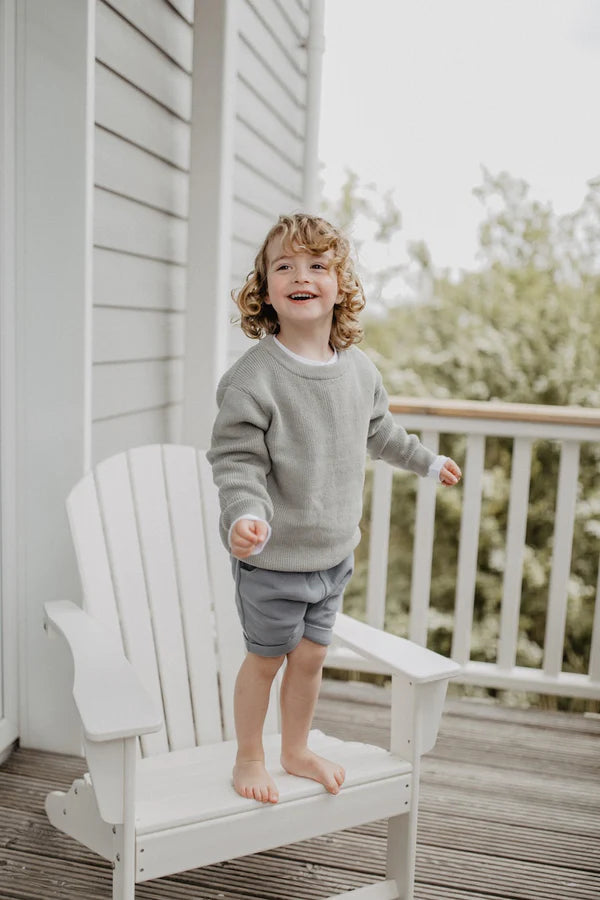 SHORTS AUS WAFFLE PIQUÉ 'BLUE'