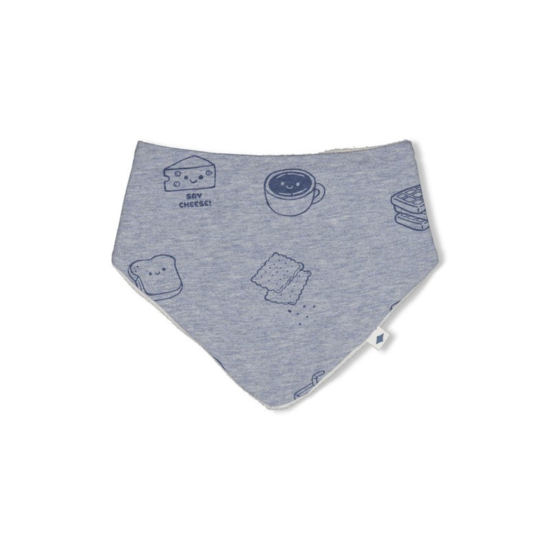 Feetje-Schal AOP - Breakfast Buddy-Blau Melange