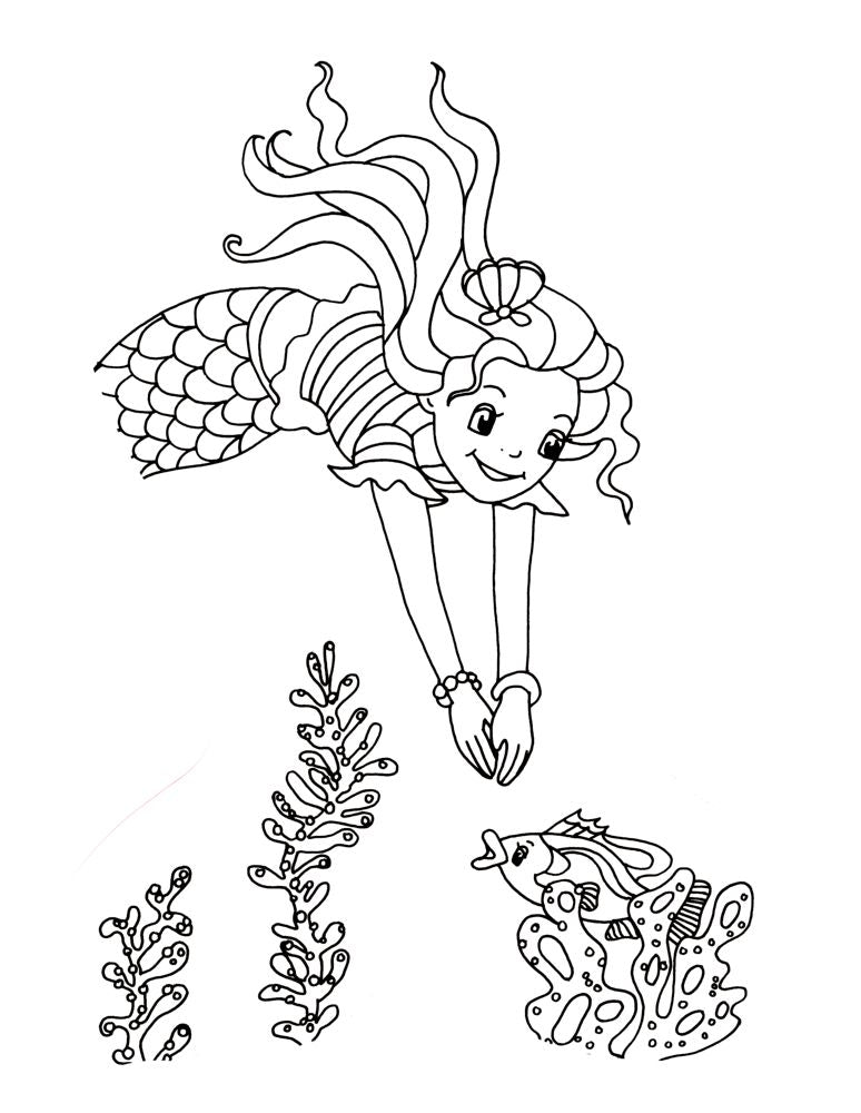 Meereszauber-Malblock: Glitzersticker (Nella Nixe)
