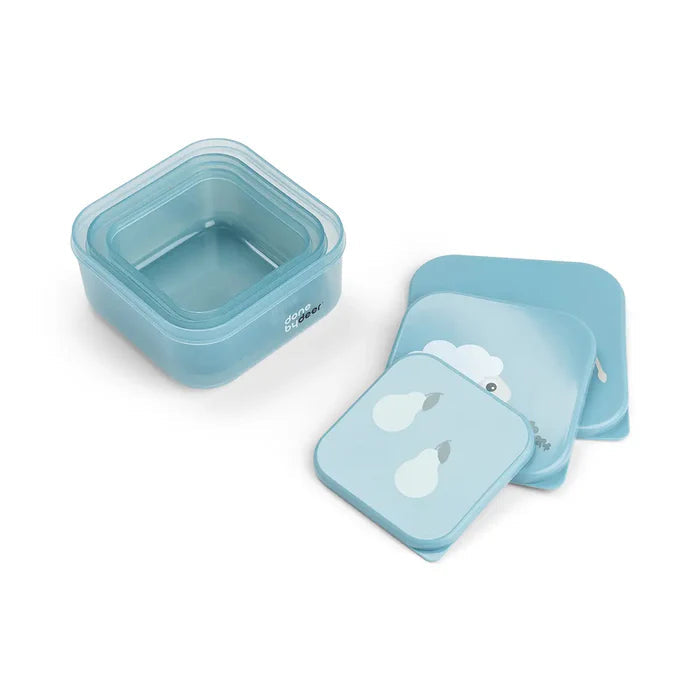 Snackbox-Set 3-er Pack - Tiny farm - Blau