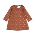 Feetje-Geripptes Kleid AOP - Forest Garden-Braun