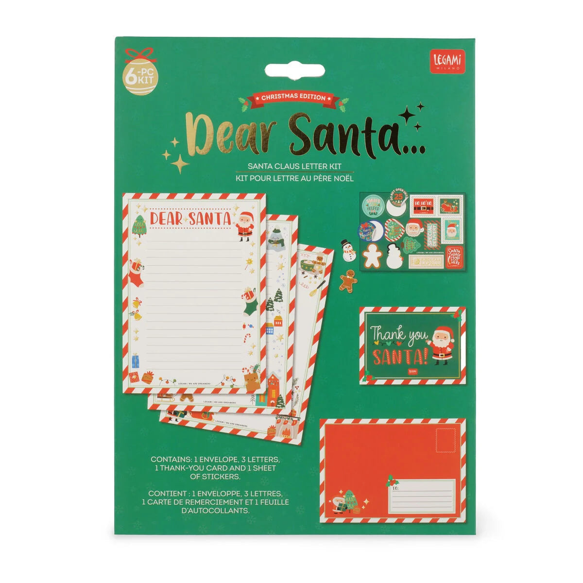 Set für Brief an den Weihnachtsmann