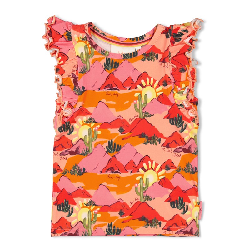 Jubel-T-Shirt AOP - Salsa Sunset-Lachs