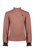 NONO - Kean turtle neck tshirt l/sl with ribbed ruffle sleeve end - Puppy